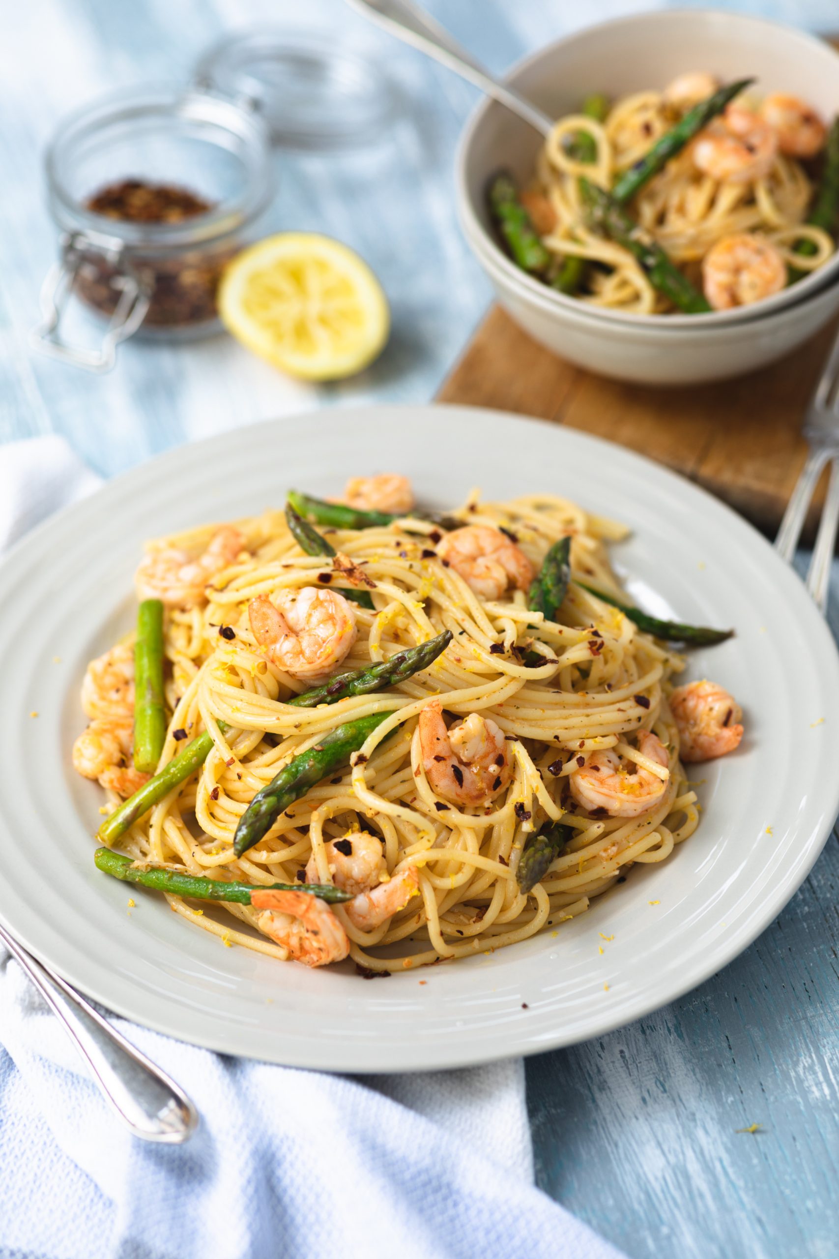 Garlic Butter Prawn Pasta